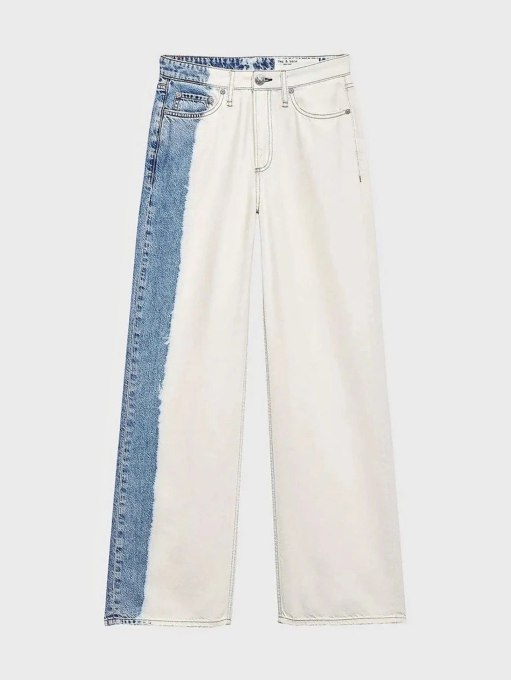 Rag & bone Two-Tone Wide Leg Jeans Waist 29